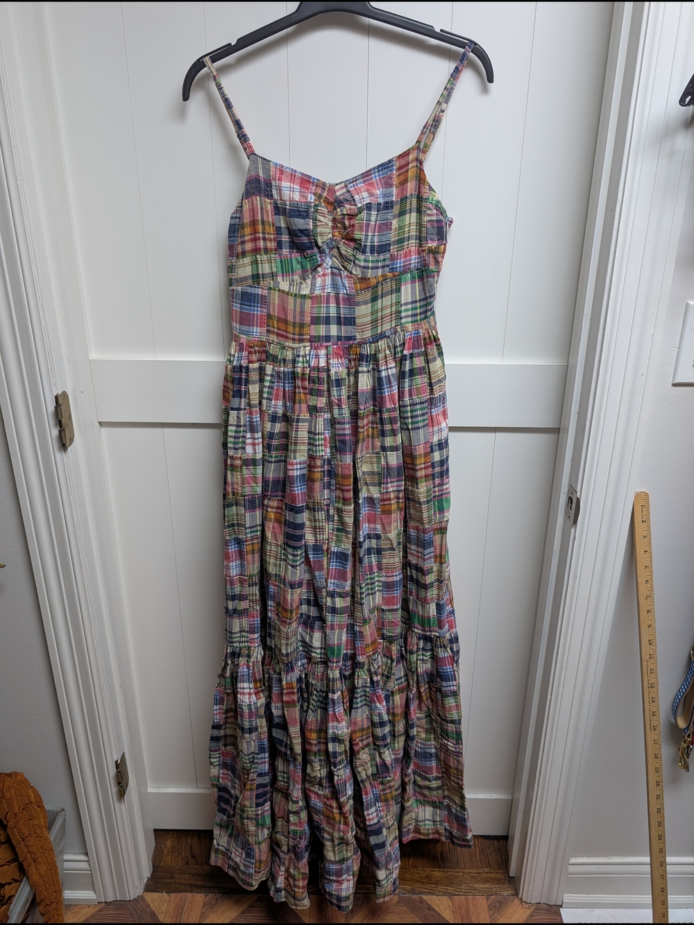 Multicolor Plaid Tiered Maxi Dress - Women's - Picture 2 of 8